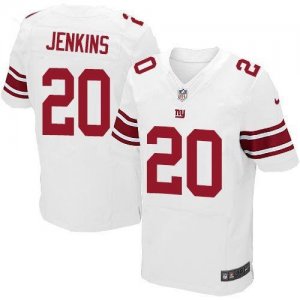 Men Nike New York Giants #20 Janoris Jenkins White Men Stitched NFL Elite Jersey