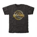 Detroit Pistons Gold Collection Tri-Blend T-Shirt Black