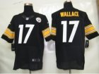 Nike NFL pittsburgh steelers #17 wallace black Elite jerseys