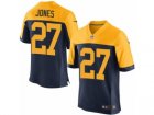 Mens Nike Green Bay Packers #27 Josh Jones Elite Navy Blue Alternate NFL Jersey