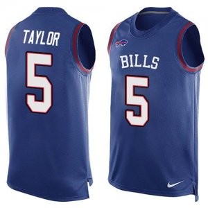 Nike Buffalo Bills #5 Tyrod Taylor Royal Blue Team Color Men Stitched NFL Limited Tank Top Jersey