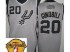 NBA San Antonio Spurs #20 Manu Ginobili grey(Revolution 30 Swingman 2013 Finals Patch)