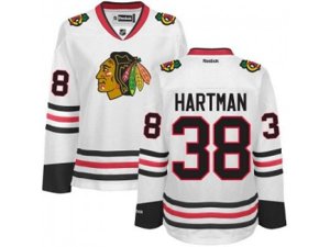 Women Chicago Blackhawks #38 Ryan Hartman White Road Stitched NHL Jersey