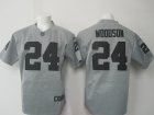 Nike Oakland Raiders #24 Charles Woodson Gray Gridiron jerseys(Limited)