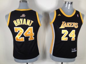 women nba los angeles lakers #24 bryant black[yellow number]