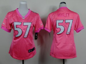 Nike women Baltimore Ravens #57 mosley pink jerseys