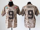 2013 Nike NFL New Orleans Saints #9 Drew Brees Camo NFL Elite USMC Jersey(USA)