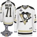 Youth Reebok Pittsburgh Penguins #71 Evgeni Malkin Premier White 2014 Stadium Series 2016 Stanley Cup Champions NHL Jersey