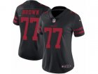 Women Nike San Francisco 49ers #77 Trent Brown Vapor Untouchable Limited Black Alternate NFL Jersey