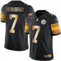 Nike Pittsburgh Steelers #7 Ben Roethlisberger Black Mens Stitched NFL Limited Gold Rush Jersey