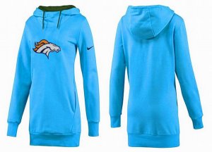 Women Denver Broncos Logo Pullover Hoodie-061