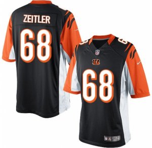 Men\'s Nike Cincinnati Bengals #68 Kevin Zeitler Limited Black Team Color NFL Jersey