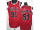 nba Chicago Bulls #91 Dennis Rodman Red Jerseys[Revolution 30