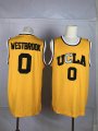 UCLA Bruins #0 Russell Westbrook Yellow College Basketball Jersey