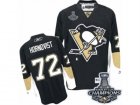 Mens Reebok Pittsburgh Penguins #72 Patric Hornqvist Premier Black Home 2017 Stanley Cup Champions NHL Jersey