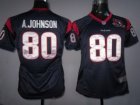 Nike Women Houston Texans #80 Andre Johnson Blue[10th Patch]jerseys