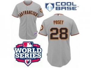 2012 world series mlb san francisco giants #28 posey grey