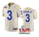 Nike Rams #3 Odell Beckham Jr. Bone 2022 Super Bowl LVI Vapor Limited Jersey