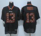 Nike Chicago Bears #13 White Black Jerseys(Lights Out Elite)