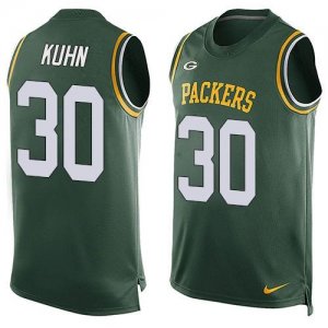 Nike Green Bay Packers #30 John Kuhn Green Team Color Men Stitched NFL Limited Tank Top Jersey