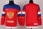 youth nhl team Russian blank 2014 olympic red