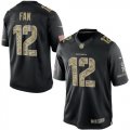 Nike Seattle Seahawks #12 Fan Black Salute to Service Jerseys(Limited)