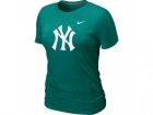 Women MLB New York Yankees Heathered L.Green Nike Blended T-Shirt