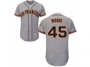 Mens Majestic San Francisco Giants #45 Matt Moore Grey Flexbase Authentic Collection MLB Jersey