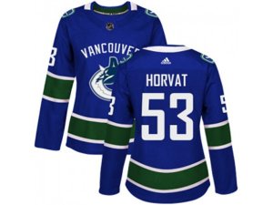 Women Adidas Vancouver Canucks #53 Bo Horvat Blue Home Authentic Stitched NHL Jersey