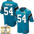 Youth Nike Panthers #54 Shaq Thompson Blue Alternate Super Bowl 50 Stitched Jersey