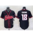 Men's Atlanta Falcons #18 Kirk Cousins Black With Cool Base Baseball Stitched