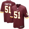 Mens Nike Washington Redskins #51 Will Compton Game Burgundy Red Team Color NFL Jersey