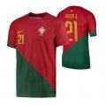 Portugal #21 DIOGO J. Home 2022 FIFA World Cup Thailand Soccer Jersey