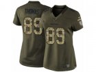 Women Nike Miami Dolphins #89 Julius Thomas Limited Green Salute to Service NFL Jersey