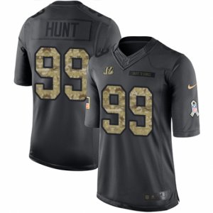 Mens Nike Cincinnati Bengals #99 Margus Hunt Limited Black 2016 Salute to Service NFL Jersey