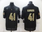 Mens New Orleans Saints #41 Alvin Kamara Black Camo 2020 Salute To