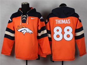 Nike denver broncos #88 thomas orange-black[pullover hooded sweatshirt]