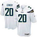 Mens Nike San Diego Chargers #20 Dwight Lowery Game White NFL Jersey