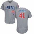 Men's Majestic Chicago Cubs #41 John Lackey Grey Flexbase Authentic Collection MLB Jersey