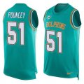 Nike Miami Dolphins #51 Mike Pouncey Aqua Green Team Color Men Stitched NFL Limited Tank Top Jersey