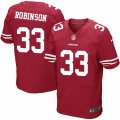 Mens Nike San Francisco 49ers #33 Rashard Robinson Elite Red Team Color NFL Jersey