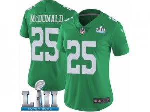 Women Nike Philadelphia Eagles #25 Tommy McDonald Limited Green Rush Vapor Untouchable Super Bowl LII NFL Jersey