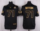 Nike Green Bay Packers #71 Josh Sitton Black Pro Line Gold Collection Jersey(Elite)