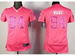 Nike Women Dallas Cowboys #94 DeMarcus Ware Pink Jerseys