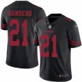 Mens Nike San Francisco 49ers #21 Deion Sanders Elite Black Rush NFL Jersey