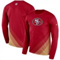 Mens San Francisco 49ers Nike Scarlet Sideline Legend Prism Performance Long Sleeve T-Shirt