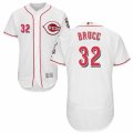 Men's Majestic Cincinnati Reds #32 Jay Bruce White Flexbase Authentic Collection MLB Jersey