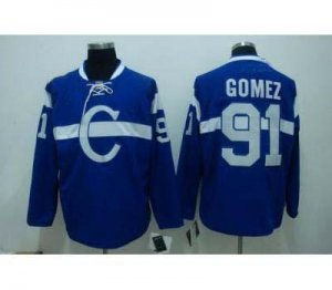 nhl montreal canadiens #91 gomez blue