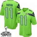 Nike Seattle Seahawks #11 Percy Harvin Green Alternate Super Bowl XLVIII Youth NFL Elite Jersey