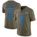 Nike Lions #9 Matthew Stafford Olive Salute To Service Limited Jersey